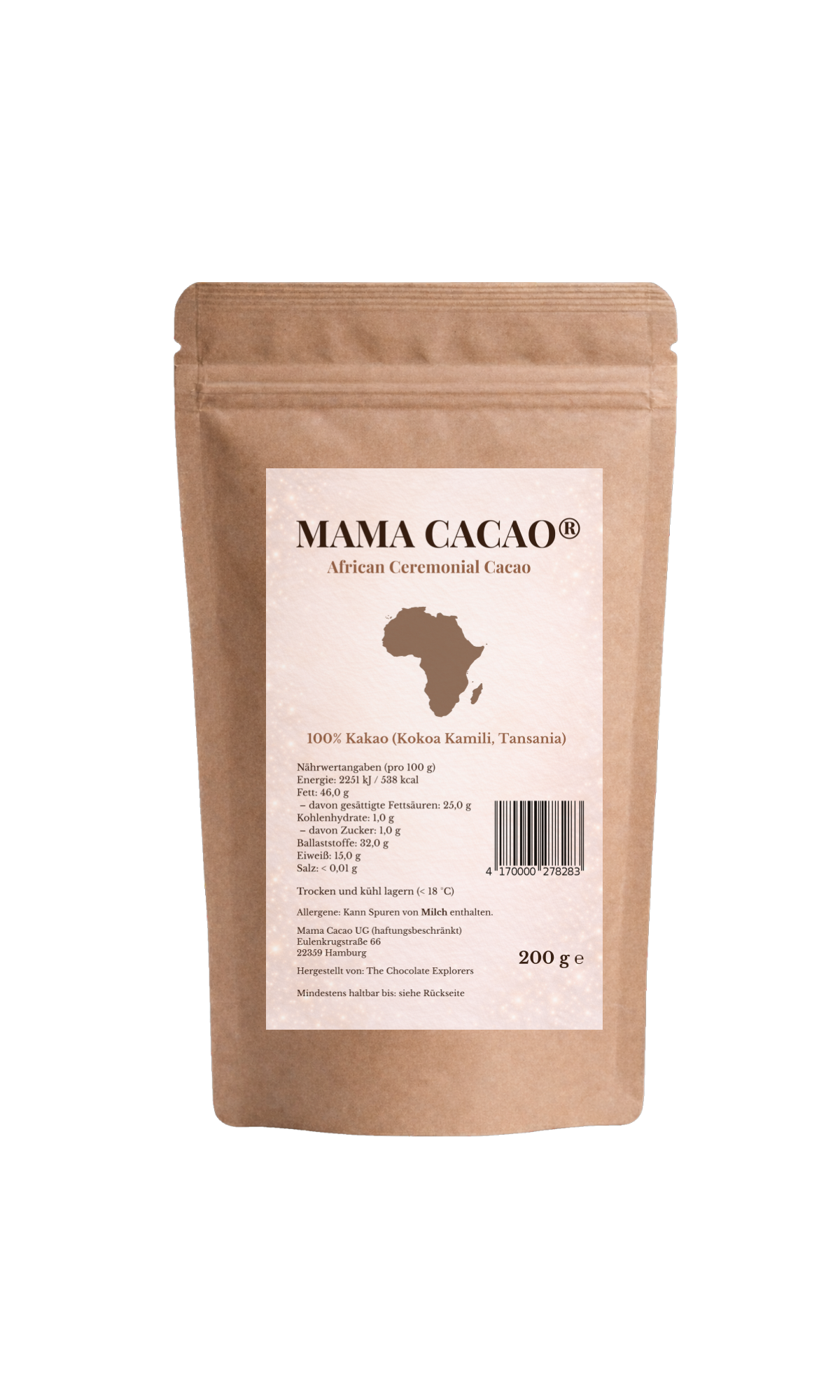 Mama Cacao® – Zeremonieller Kakao aus Tansania (200 g)
